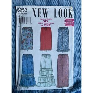 Simplicity 6953 Sewing pattern skirt midi maxi ruffle hem size 8-18